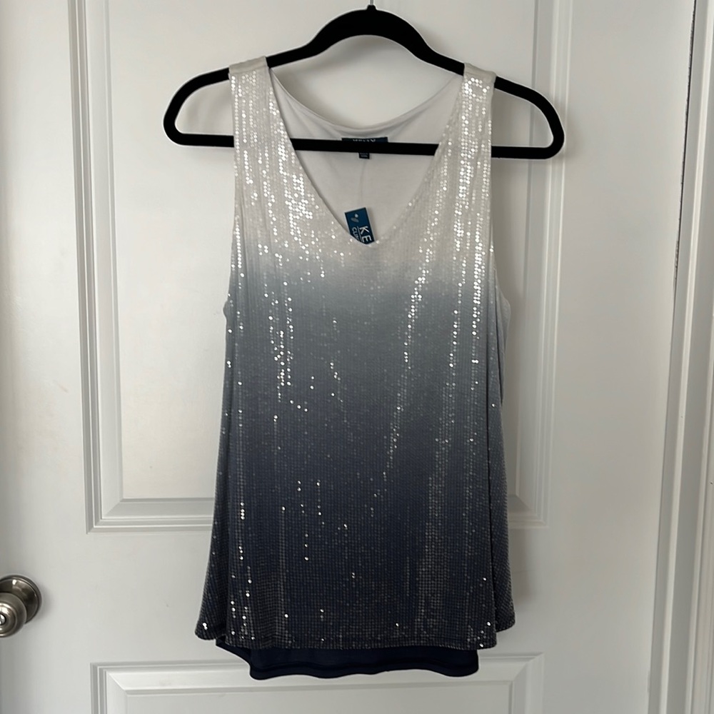 KELLY CLINTON sleeveless sequins top